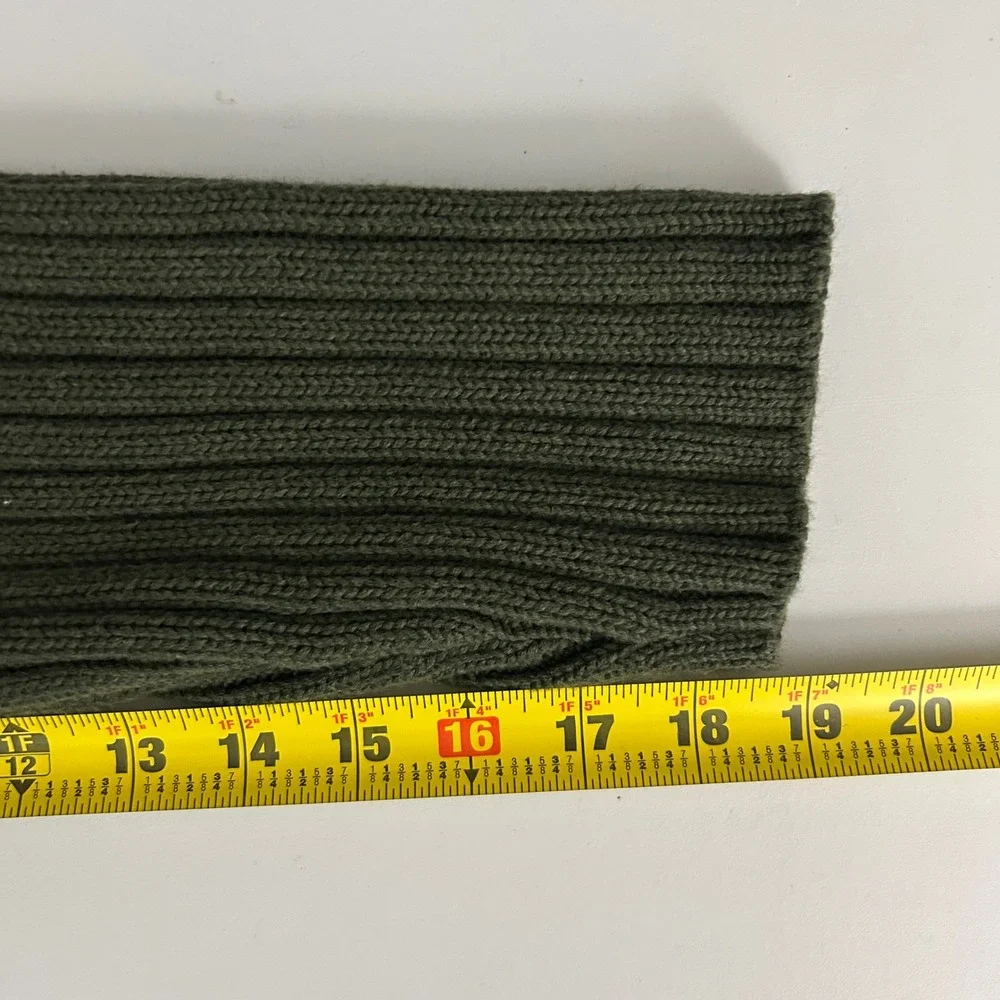 Vintage J. Crew Mens 1/4 Zip Sweater Jumper Rifled Fisherman Green Size‎ Large